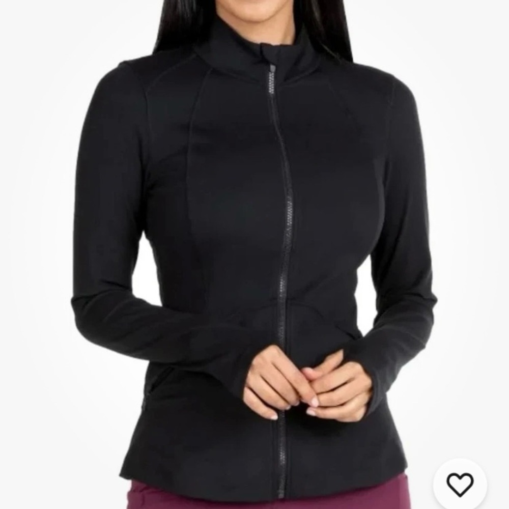 Spyder Active Sport Jacket Full Zip Pockets Thumb Slits Sporty Yoga Soft BLK XXL